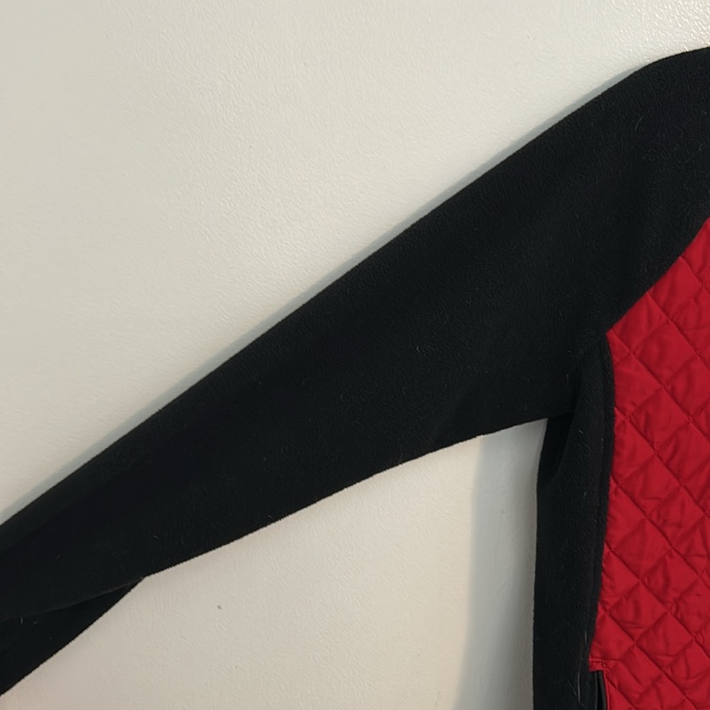 Women’s Ralph Lauren Sport Active Fleece Full Zip Jacket Size Large. Black/Red - Picture 5 of 12